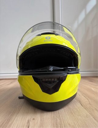 Casco Moto Modular Amarillo SHIRO