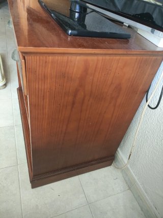 Mueble TV madera 1 cajon y 2 huecos