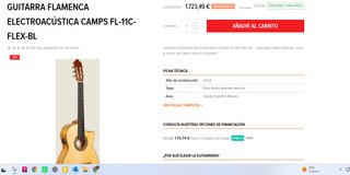 Guitarra Flamenca CAMPS Maciza + Previo PRO BLEN