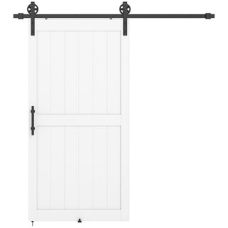 Porta Scorrevole in Stile Country con Binario e Maniglia in
