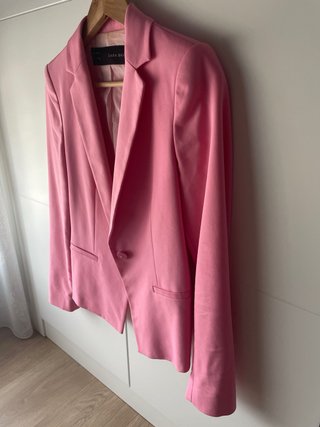 Americana Zara Rosa Mujer Talla S manga larga