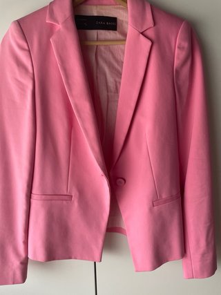 Americana Zara Rosa Mujer Talla S manga larga