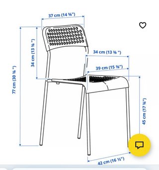 Silla de comedor/cocina blanca 3 sillas por 12 €