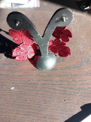 Orecchini Pendenti Rossi a Fiore con Strass - Alta