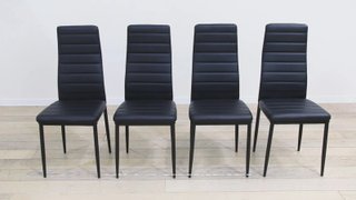 MESA COMEDOR O COCINA BLANCA Y 6 SILLAS POLIPIEL