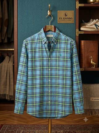 Camisa El Ganso Talla M -Azul Verde