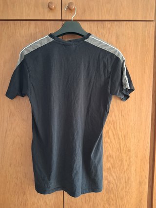 Camiseta manga corta Ellese negra con logo bordado