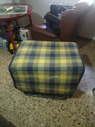 Cama turca plegable metálica y madera