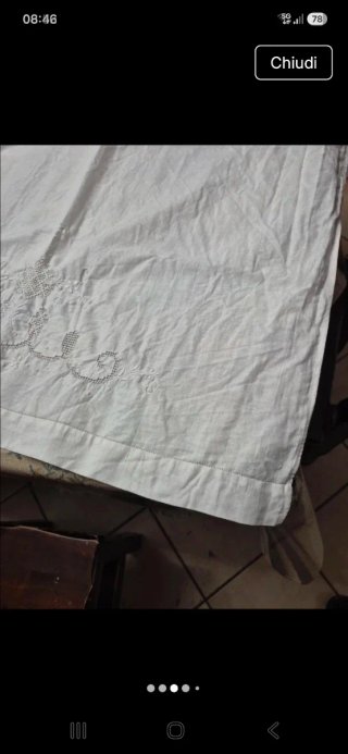Tenda 100% cotone, ricamata per finestre