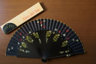 Abanicos pintados a mano, colección Aires del Sur