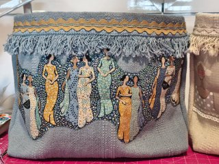 Bolso de playa patchwork multicolor