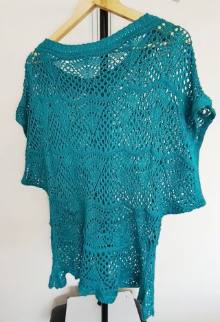 Blusa calada color teal
