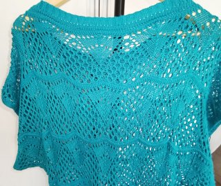 Blusa calada color teal