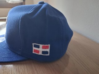 Gorra azul con letra L bordada. Trigres de licey.
