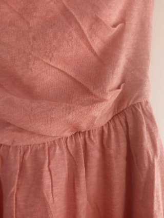 Vestido palabra de honor rosa Massimo Dutti XS