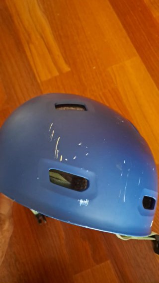 Casco bici niño azul