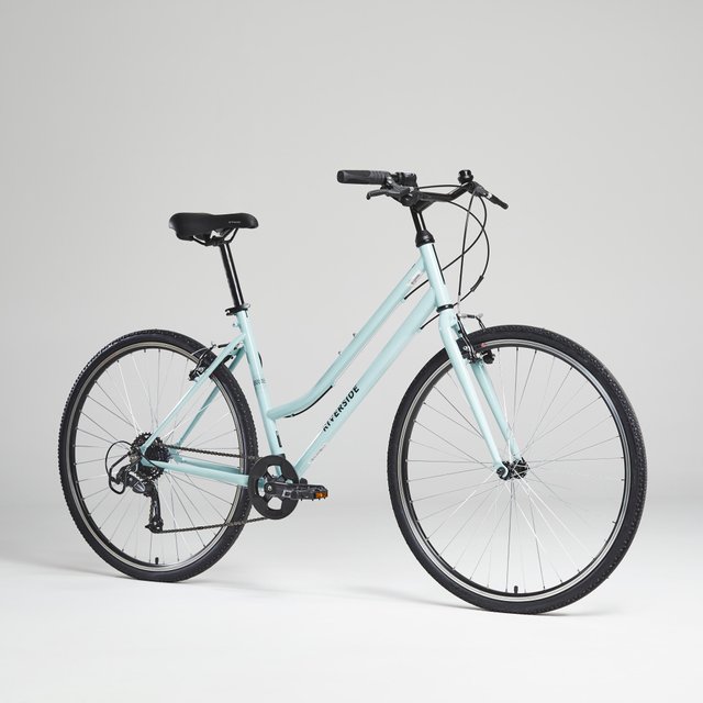 Bicicleta de trekking cuadro bajo monoplato 8V Riverside