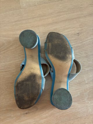Sandalias Zara tacón azules