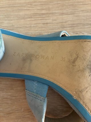 Sandalias Zara tacón azules