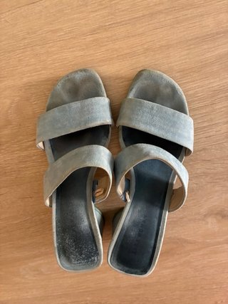 Sandalias Zara tacón azules
