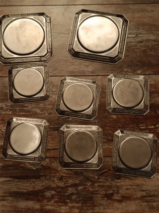 Set 7 Sottobicchieri Acciaio Inox