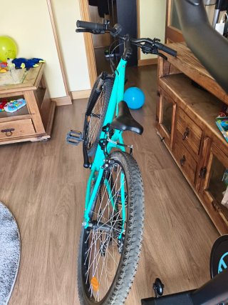 Bicicleta de montaña verde