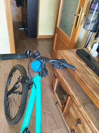 Bicicleta de montaña verde
