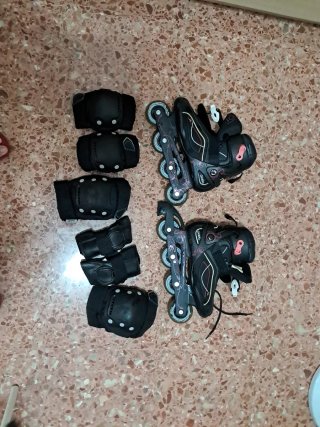 Patines y protecciones Oxelo.Protecciones  nuevas