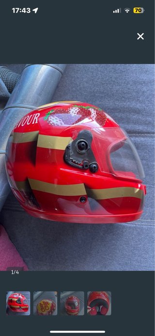 Casco infantil Chupa Chups rojo