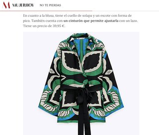 Blusa kimono Zara Talla S