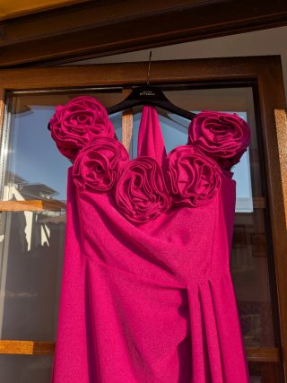 Vestido fiesta Aire Barcelona color Buganvilla