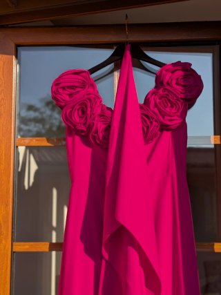 Vestido fiesta Aire Barcelona color Buganvilla