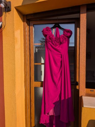 Vestido fiesta Aire Barcelona color Buganvilla