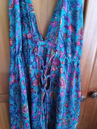 Vestido largo estampado