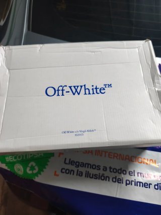 Zapatillas Off White Azul y Amarillo