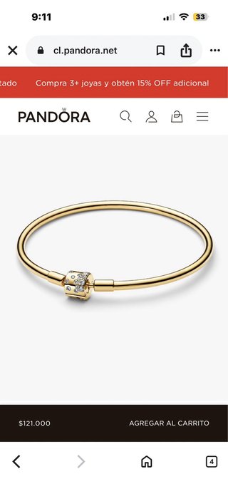 Pulsera Pandora Dorada