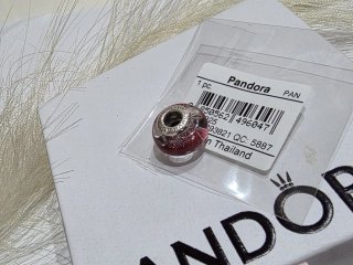 Pandora Charm Cristal Rojo y Plata 925
