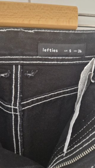 Falda Maxi Cargo Denim Negra Talla S