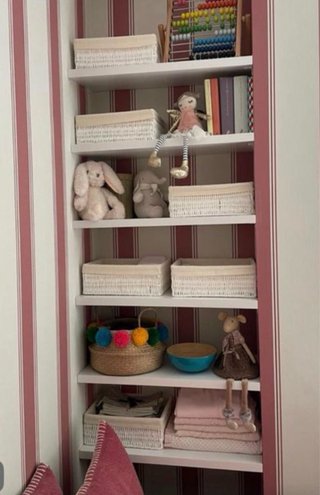 Scaffali in legno bianco 70x28,5 cm