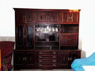 Mesa comedor y 6 sillas rústicas madera