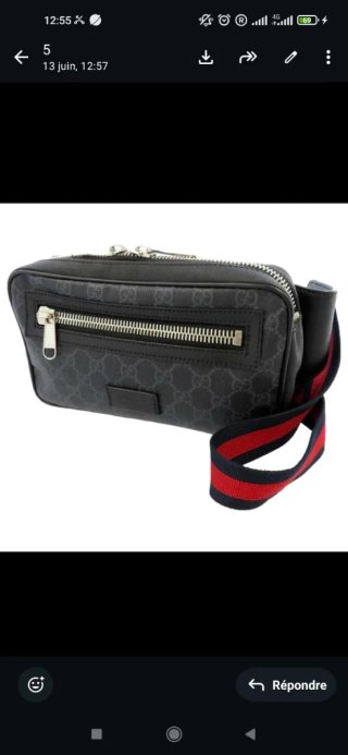 Riñonera Gucci Negra Multicolor