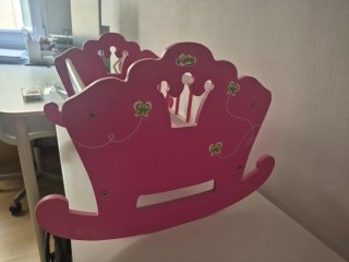 Cuna para muñecos rosa