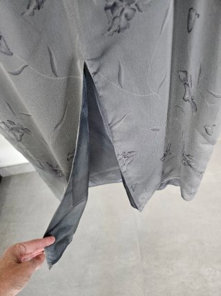 Vestito donna lungo grigio fantasia