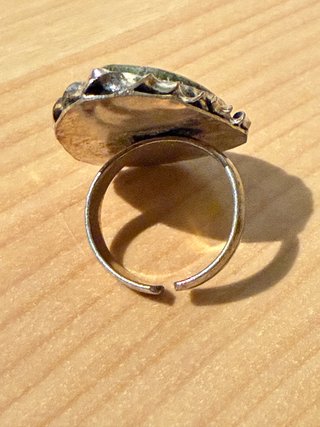 Anillo Plata Piedra Natural Labradorita Verde