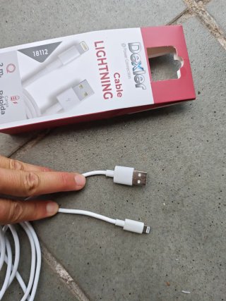 Cable Dexler Lightning Carga Rápida 2m