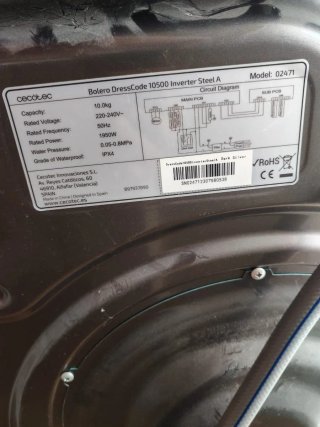 Lavadora Cecotec 9 kg