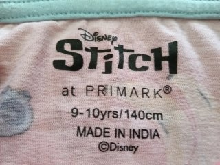 Pijama Verano Stitch Frutas de talla 9-10]