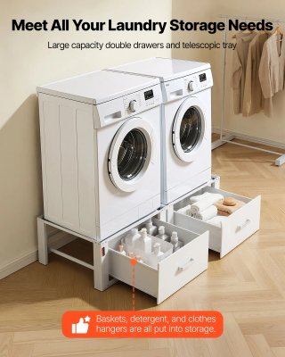 Base Lavatrice Asciugatrice con Cassetto Bianco