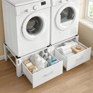 Base Lavatrice Asciugatrice con Cassetto Bianco