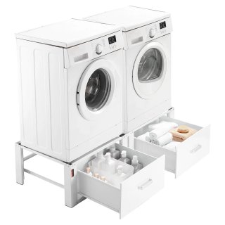 Base Lavatrice Asciugatrice con Cassetto Bianco